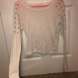 Studded white sweater pacsun